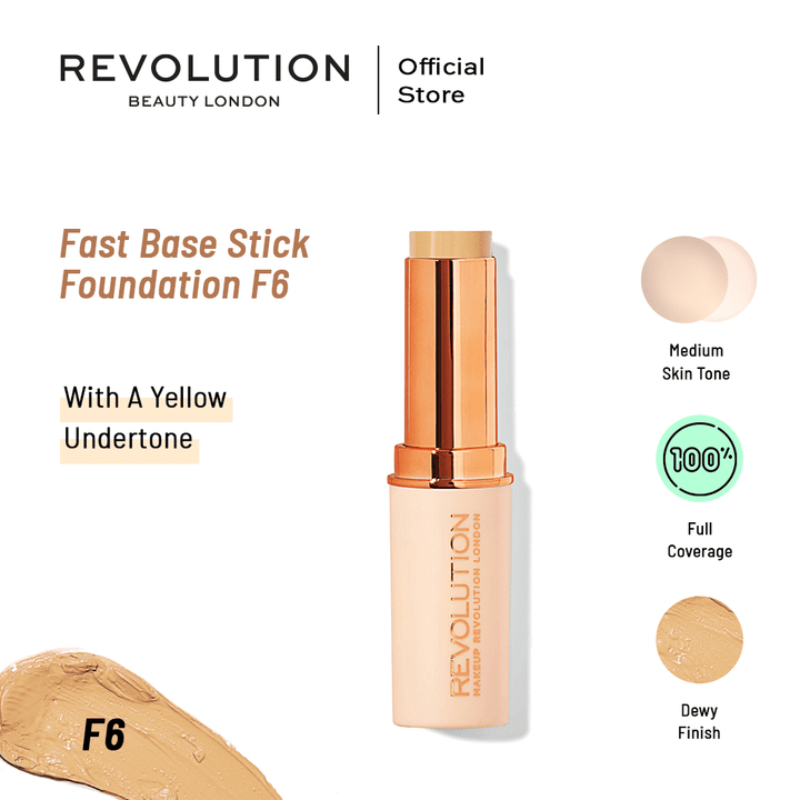 Makeup Revolution- Fast Base Stick Foundation - F6