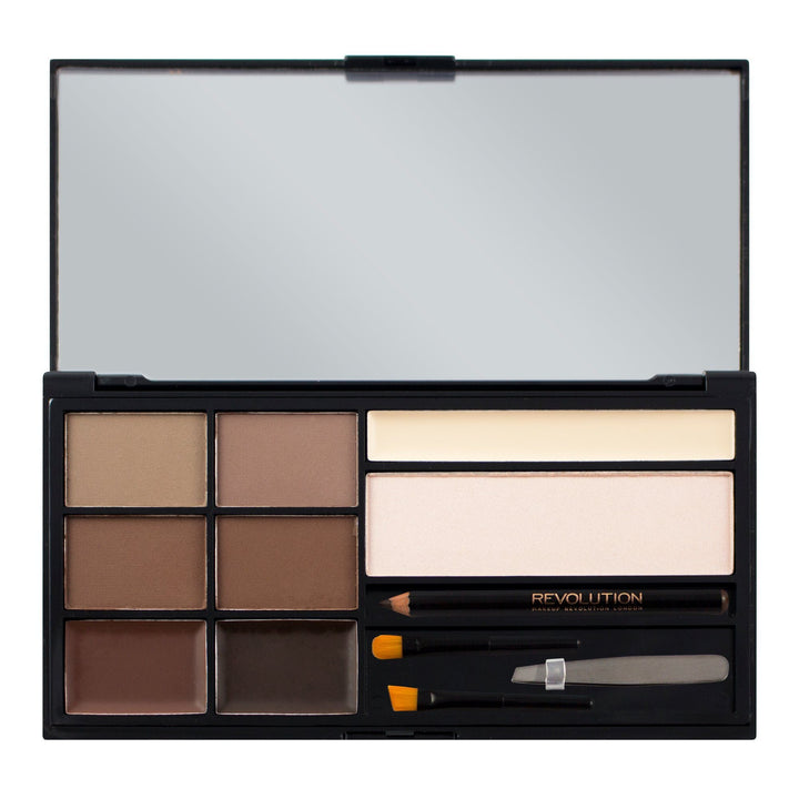 Makeup Revolution- Ultra Brow Palette - Medium to Dark