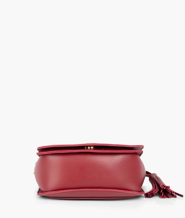 RTW- Maroon Foldover Saddle Bag