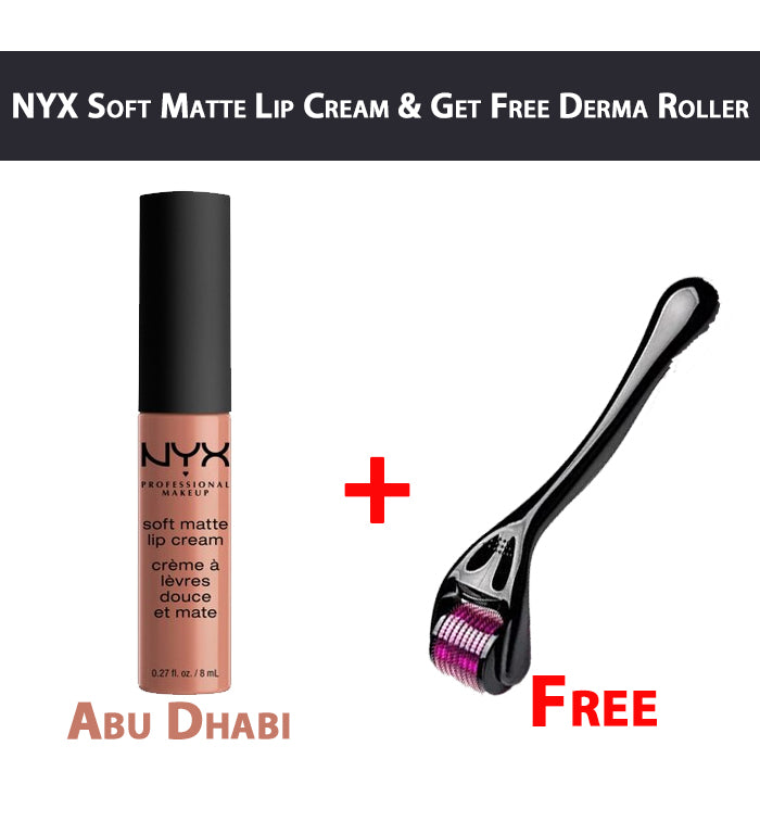 Buy NYX Professional Makeup- Soft Matte Lip Cream - 09 Abu Dhabi, 8 ml & Get Free Derma Roller