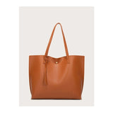 Shein- Net Tassel Handbags With Two Elegant Straps- Brown