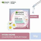 Garnier- Skin Active Hydra Bomb Chamomile Tissue Face Mask, Hydrating and Soothing, 28g