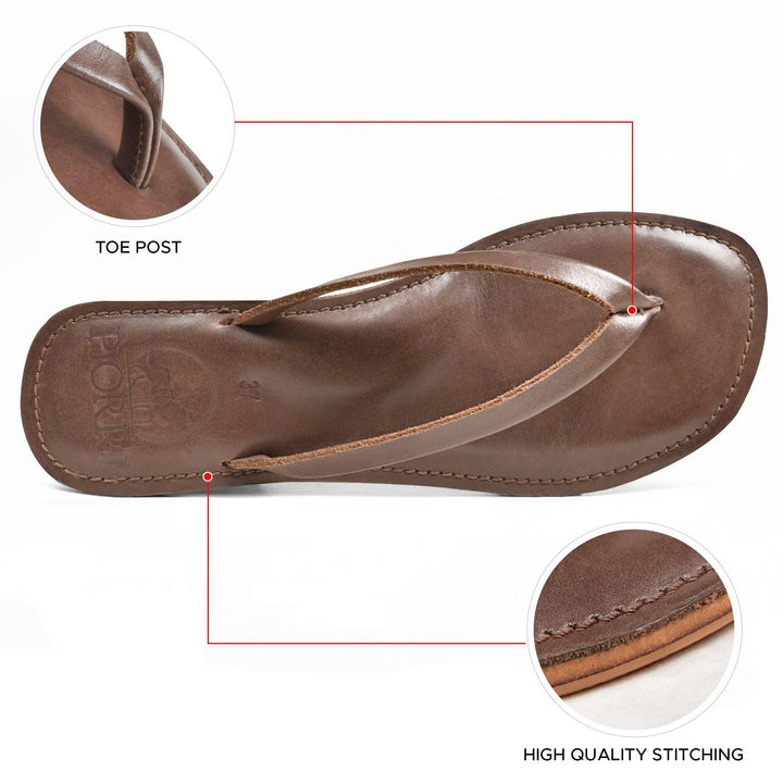 Aerothotic Aeris Women's Genuine Leather Summer Casual Comfort Flat Slide Sandals - PL3293