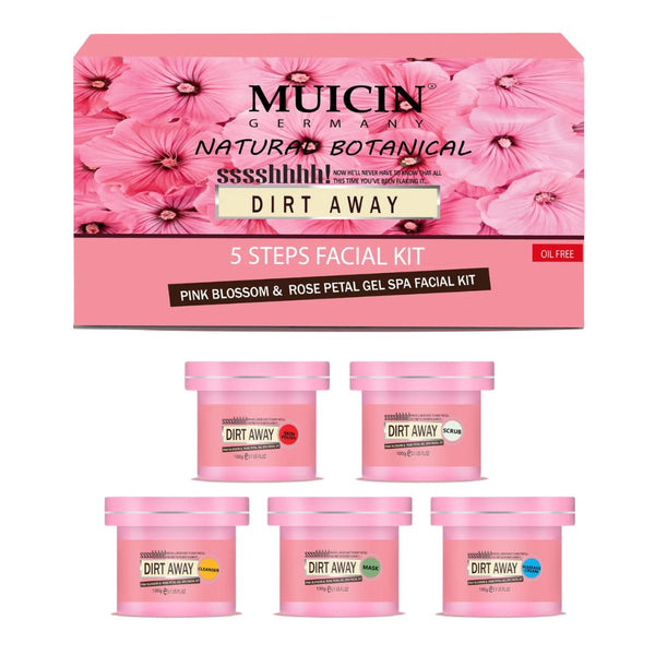 MUICIN - Pink Glow Dirt Away Facial Kit - 5 Steps