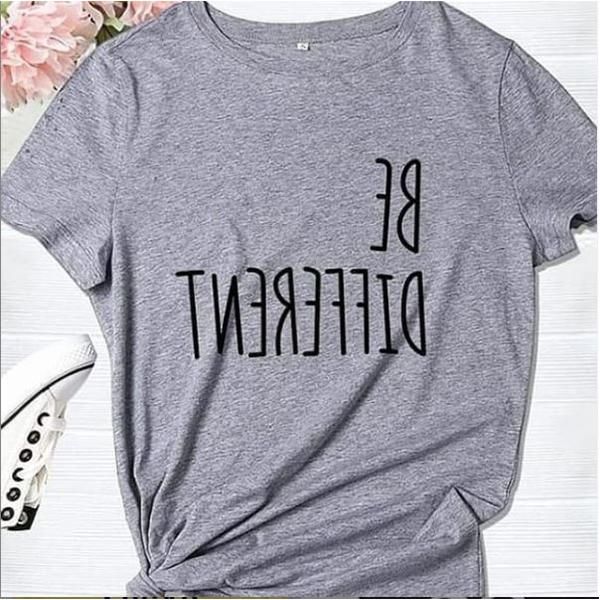 Emerce- BE DIFFERENT Printed Half Sleeves T-Shirt - Grey