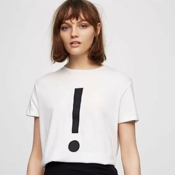 Emerce- Symbol Printed Half Sleeves T Shirt White