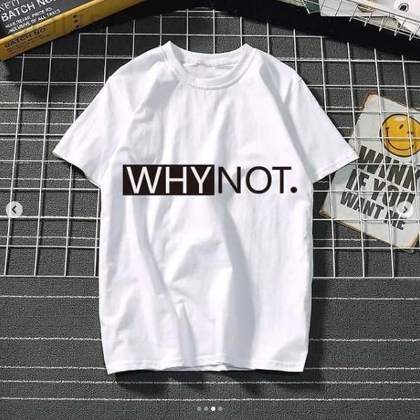 Emerce- WHY NOT Printed Half Sleeves T Shirt White