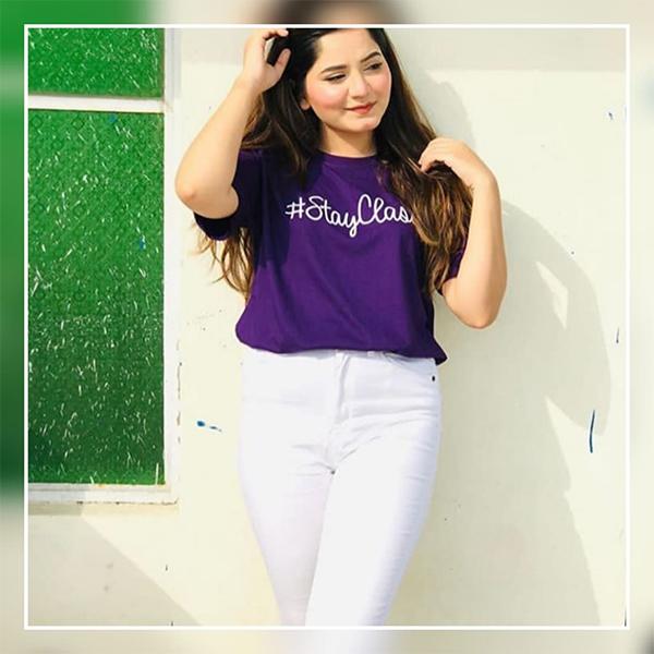 Emerce- #StayClassy Printed Half Sleeves T Shirt Purple