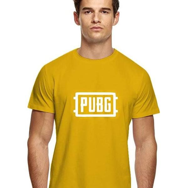Emerce- PUBG Printed Half Sleeves T Shirt Yellow