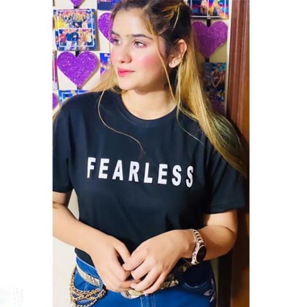 Emerce- FEARLESS Printed Half Sleeves T Shirt Black