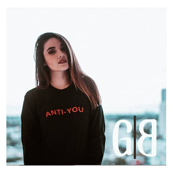 Emerce- ANTI-YOU Printed Full Sleeves T-Shirt - Black