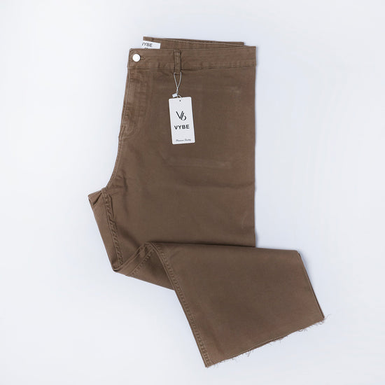 Vybe- Pants-Brown Wide Bottom For Women