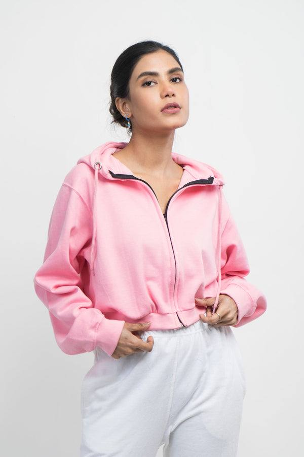 Vybe Basics - Zipper Hoodie - Pink