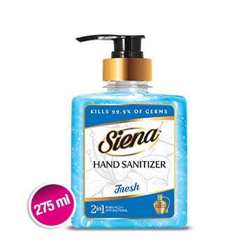 Siena Perfumed + Antibacterial Hand Sanitizer  – FRESH 275ml