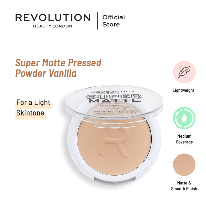 Makeup Revolution- Relove by Revolution Super Matte Pressed Powder Vanilla