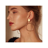 Dama Rusa- Golden Round Hoop Earrings for Women- TM-E-15
