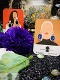 Garnet lane- Royal Blue Rhinestone pear shaped Earrings