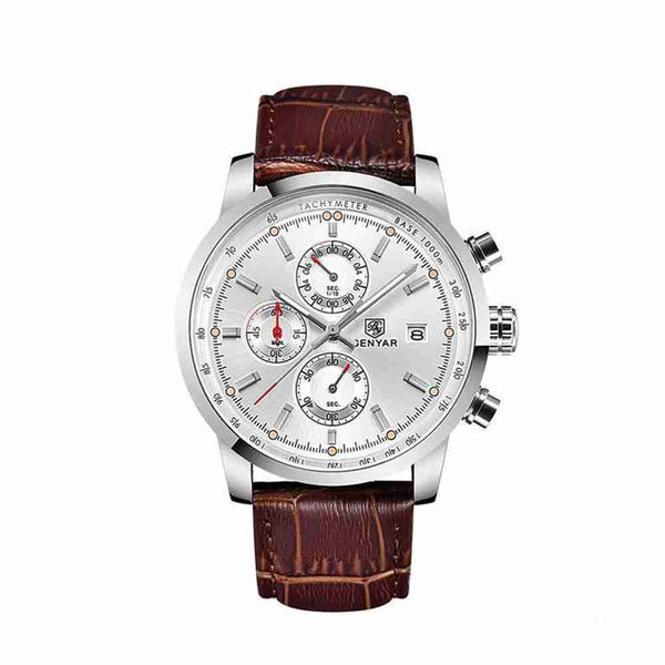 Benyar- Chronograph Men’s Watch Brown Silver BY-5102M