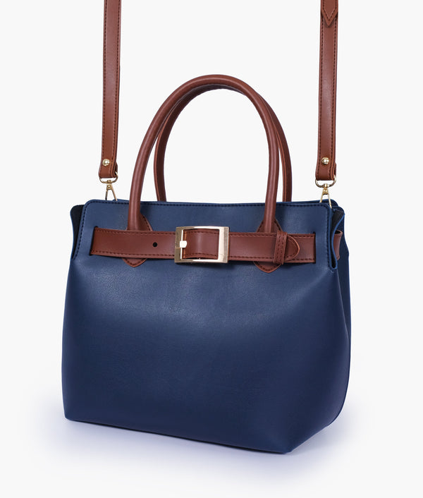 RTW - Blue handbag with front buckle