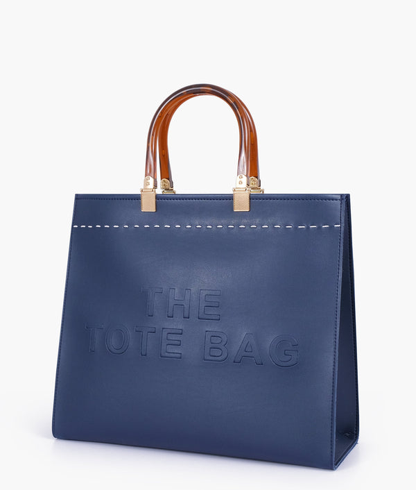 RTW - Blue signature tote bag