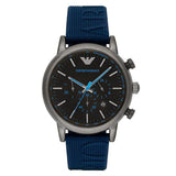 Emporio Armani- Men’s Quartz Silicone Strap Black Dial 46mm Watch AR11023