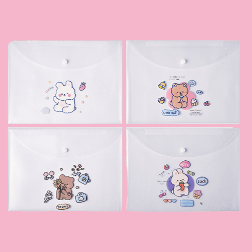 Blingspot - Cute Animal Document Folder Large Pouch