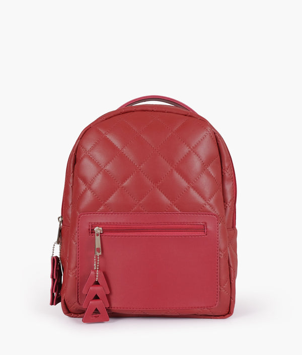 RTW - Maroon quilted mini backpack