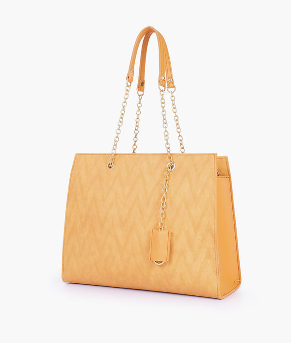 RTW - Mustard zig-zag pattern tote