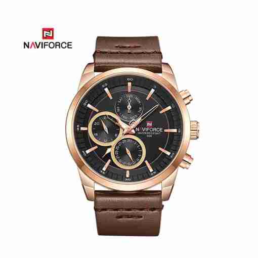 Naviforce- Analog Chronograph Brown Gold NF9148