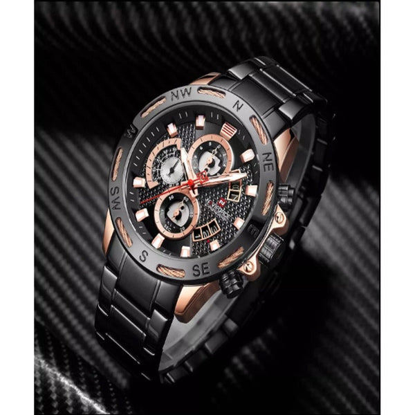 NaviForce- Steel Band Quartz Multifunction Chronograph NF9165M