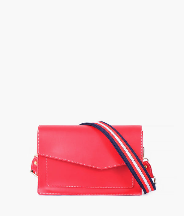 RTW - Red half flap cross-body bag