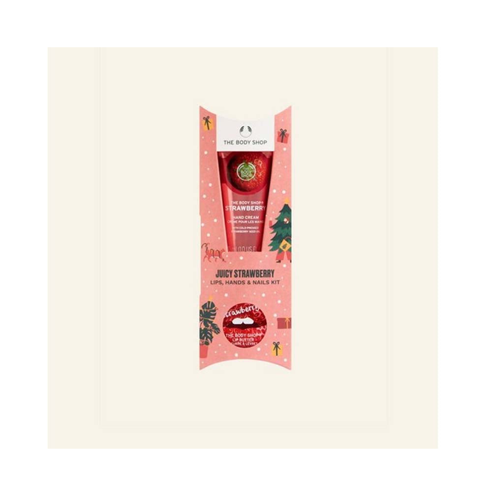 The Body Shop- Juicy Strawberry Lips Hand & Nail Kit
